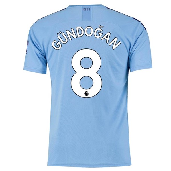 Camiseta Manchester City NO.8 Gundogan 1ª 2019/20 Azul